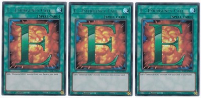 3x E - Notruf - (BLC1-DE032 - 1. Auflage - Silber Ultra Rare) - NM - Yugioh
