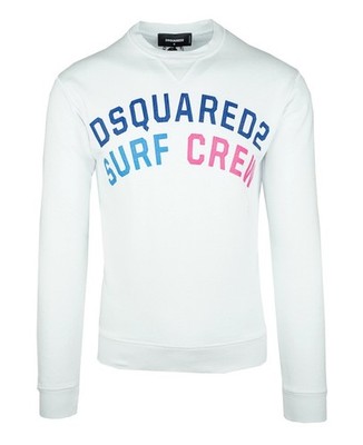 DSQUARED2 Herren Men Pullover Sweatshirt Weiß White Made in Italy UVP: 320 