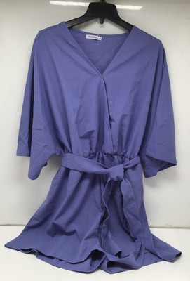 Blueming Women's Short Romper in Light Blue Size XL