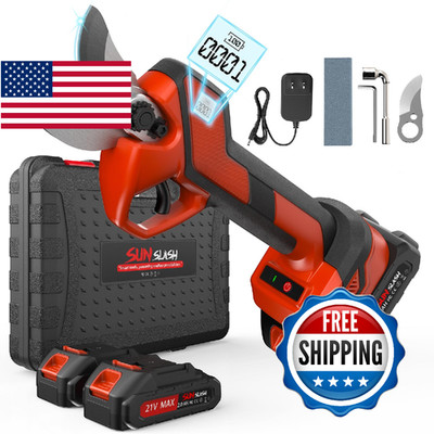 Upgraded Cordless Electric Pruning Shears with LCD Display, Battery Powered Gard