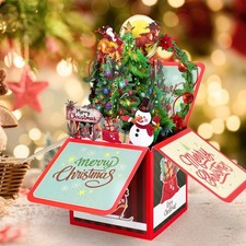 2026 New 3D Pop Up Christmas Card Festive Xmas Greeting 30+ Designs Decoration