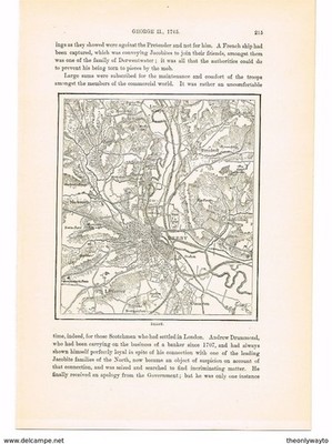 DERBY, ENGLAND, ALTE KARTE, Buchillustration (Druck), um 1870
