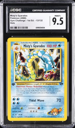 Misty's Gyarados (1st Edition) graded CGC 9.5 for sale on eBay
