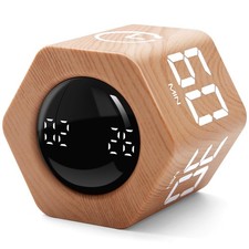 Productivity Timer 1, 5, 10, 30, 60 Minutes Preset, Desk Cube Timer with Gravity