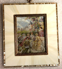 G.Nußmann Lupenmalerei Miniaturbild Historische "Maria Stuart" Rahmen 12,5x14,5