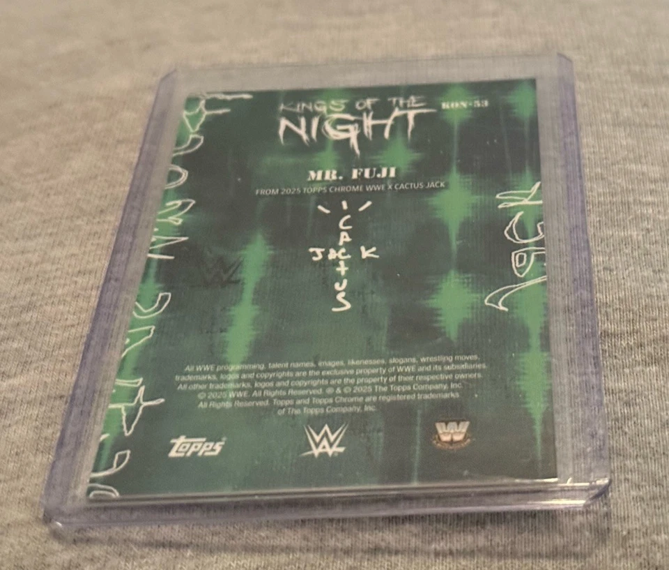 Topps Chrome 2025 WWE Cactus Jack KON-53 Mr. Fuji, Legend Case Hit SSP - Image 3 of 4