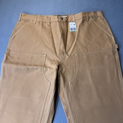 Carhartt Loose Fit Double Knee Work Pants Mens 50x32 Brown Duck