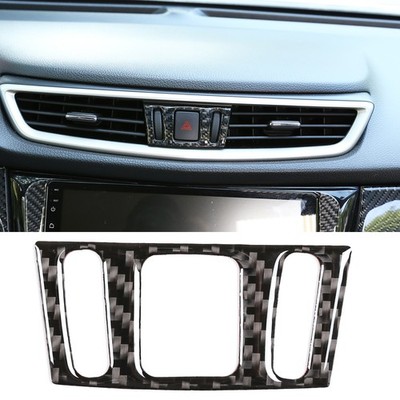 Carbon Fiber Warning Light Switch Button Panel Trim for Nissan X-Trail 2014-2018