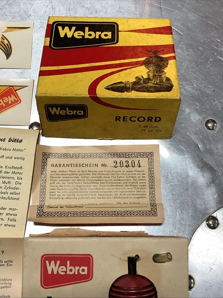 NEW Vintage Webra Record 09 cu.in. / 1.5cc Diesel Model Engine. - Image 4 of 4
