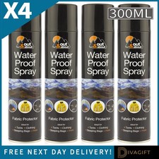 4 x WATERPROOF SPRAY 300ML FABRIC PROTECTOR CLOTHING TENTS SHOES CAMPING COAT