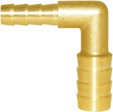 Reducer Elbow 5/8" to 3/4" Hose Barb 90 Degree L Right Angle Union Brass Fitt...