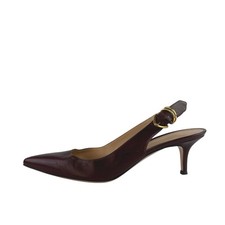 Gianvito Rossi Burgundy Red Slingback Pointed Toe Pump Heels Size EU 40 US 9