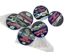 HESS Toy Truck Button Magnet Lot 5PCS NIP Sealed 1990s Fire Truck Racecars Space