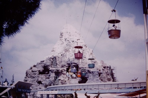MAY 1961 Matterhorn Cable Cars Disneyland California Kodachrome Slide BR-E