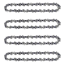 4 Pack 8" Chainsaw Chains S33 – 3/8" LP Pitch, .050" Gauge, 33DL, Fits Sun Joe