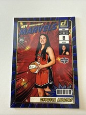 2025 WNBA Donruss Georgia Amoore RC Net Marvels Press Proof Blue #17 Mystics
