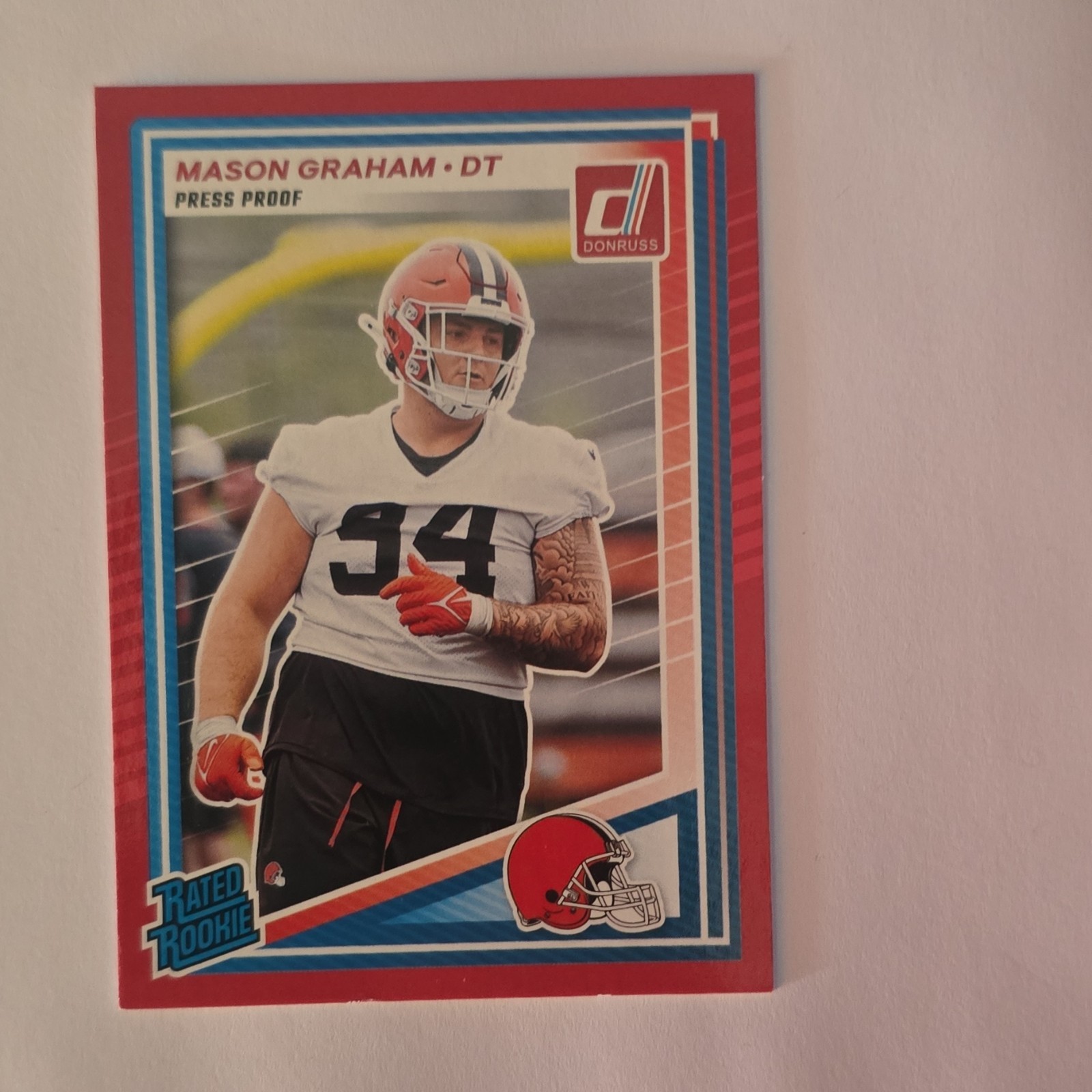 Panini Donruss 2025 Rated Rookie Press Proof Red Mason Graham Browns 340 Card