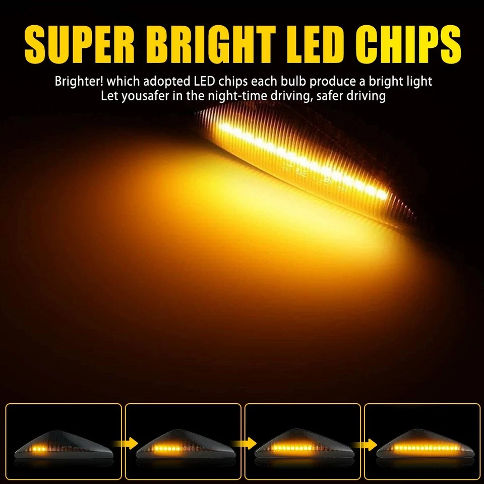 Smoked LED Fender Side Marker Light Turn Signal For BMW X3 F25 X5 E70 X6 E71 E72 - Image 3 of 4