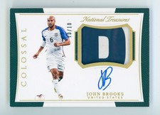 2018 John Brooks Panini National Treasures Gold Autographed Jersey Patch 10/10