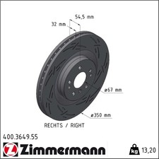Zimmermann 400.3649.55 Bremsscheibe für MERCEDES BENZ GL KLASSE R M W251 V251 Zimmermann 400.3649.55 Bremsscheibe für MERCEDES BENZ GL KLASSE R M W251 V251