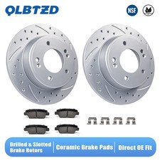 Rear Brake Rotors Ceramic Pads For Hyundai Elantra Veloster Kia Forte Koup Soul