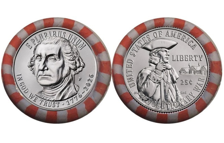 1776 - 2026 P Revolutionary War 25C One Roll Semiquincentennial Uncirculated