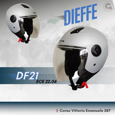 CASCO JET DIEFFE DF34  MATT SILVER  TG.L