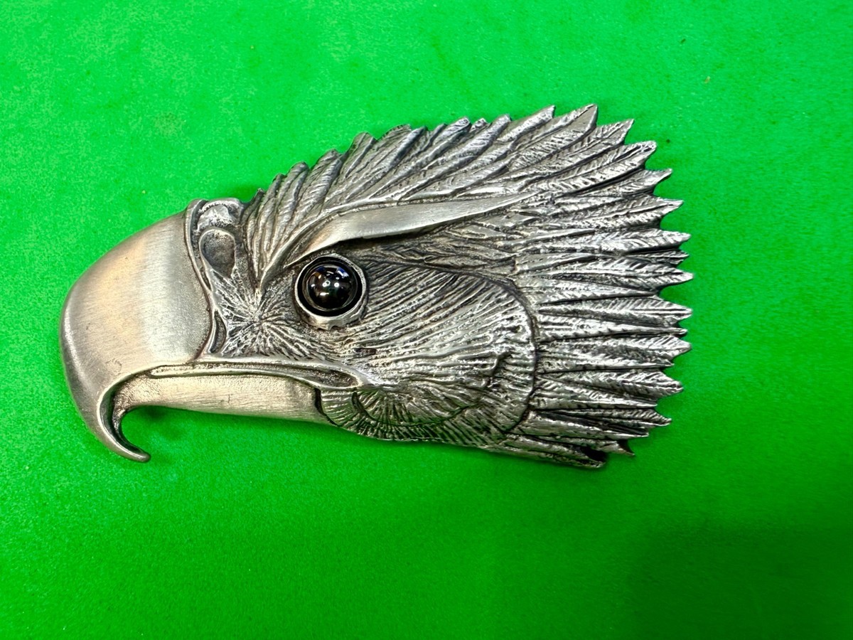 Patriotic Eagle Head Cutout Handcrafted Frederick Pewter Canada
