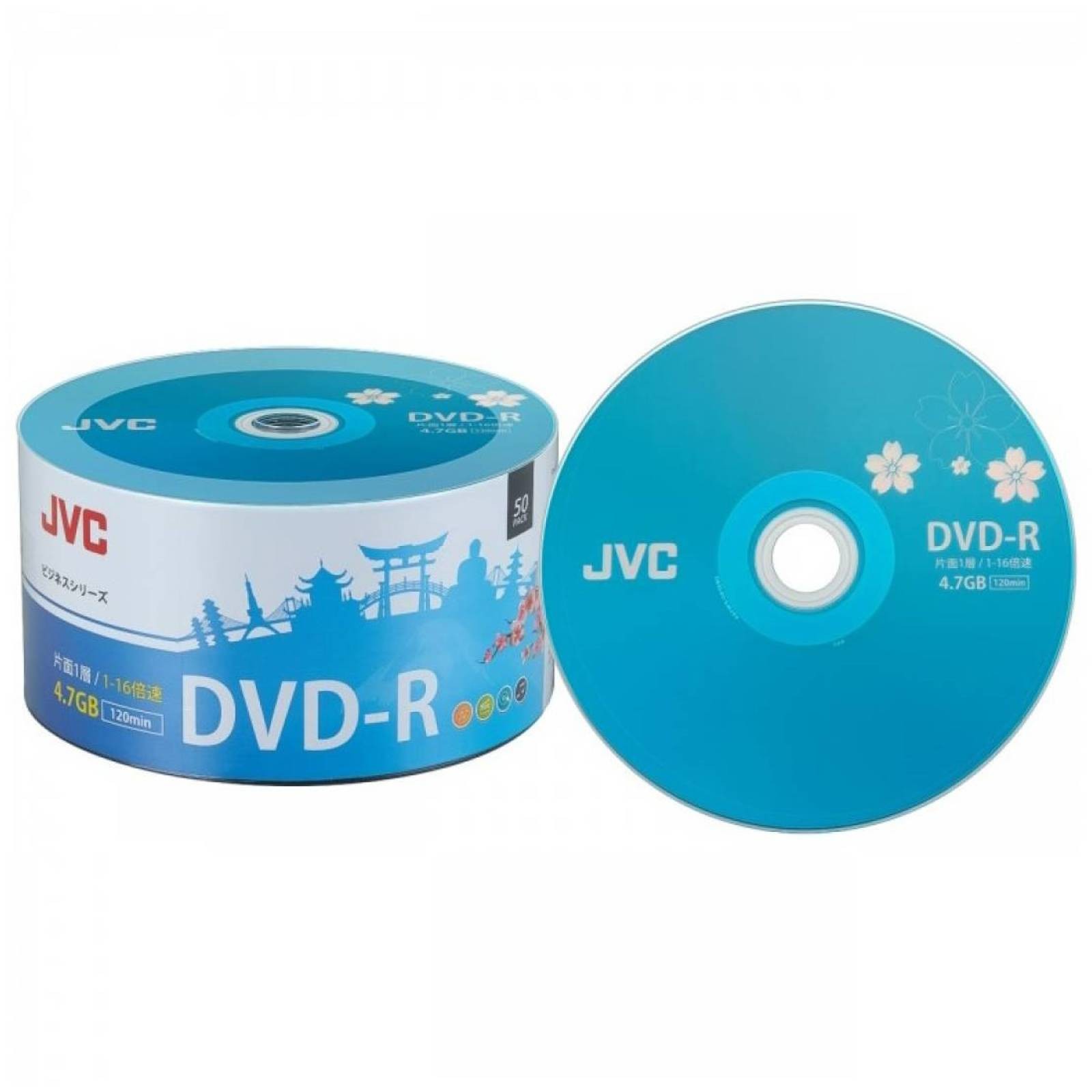 JVC Logo 16x DVD-R 4.7GB - 50 Discs