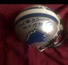 Hugh McElhenny Autographed Mini Football Helmet Detroit Lions HOF