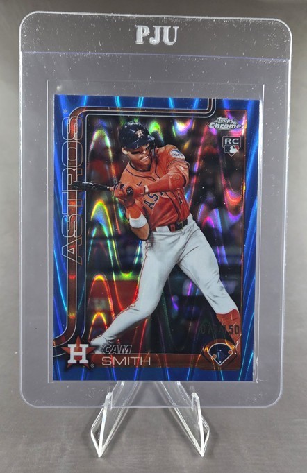 2025 Topps Chrome Update Series #USC145 Cam Smith Blue RayWave Refractor 079/150