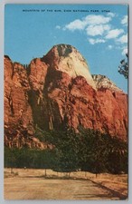 Zion National Park Mountain of the Sun Utah Postcard American Colortype