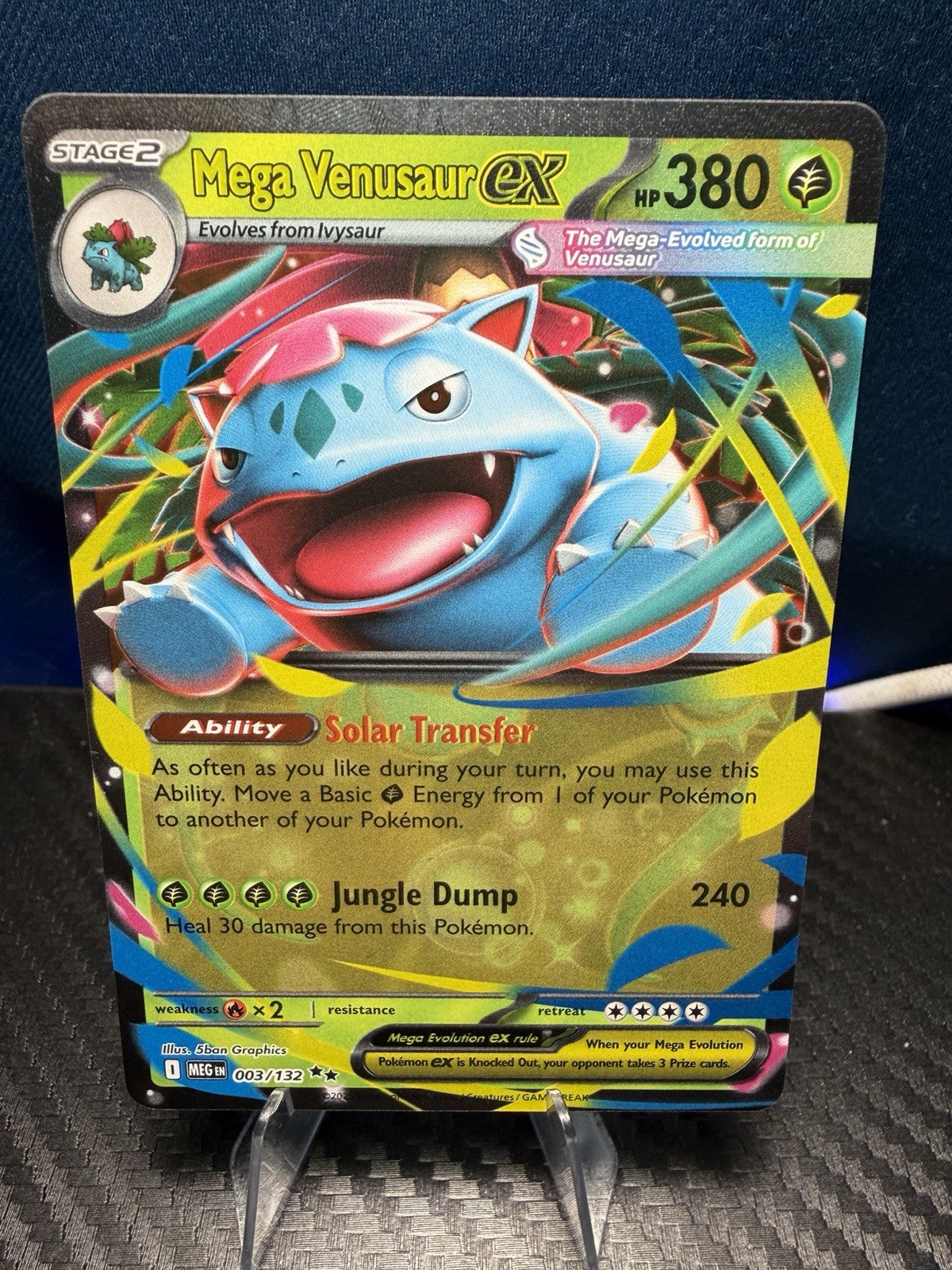 Mega Venusaur ex 003/132 Mega Evolution Holo Pokemon TCG NM