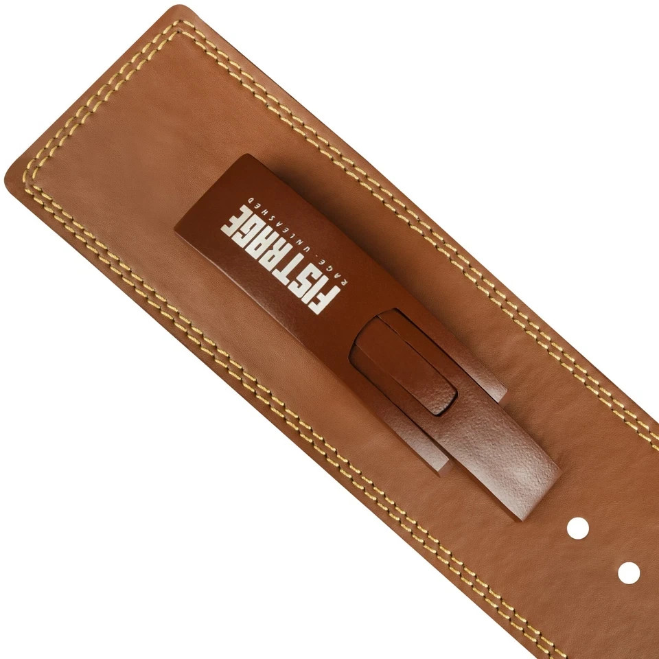 Weight Lifting Belt by FISTRAGE ,Thick 4" Leather Gym Belt Training Lever Buckle