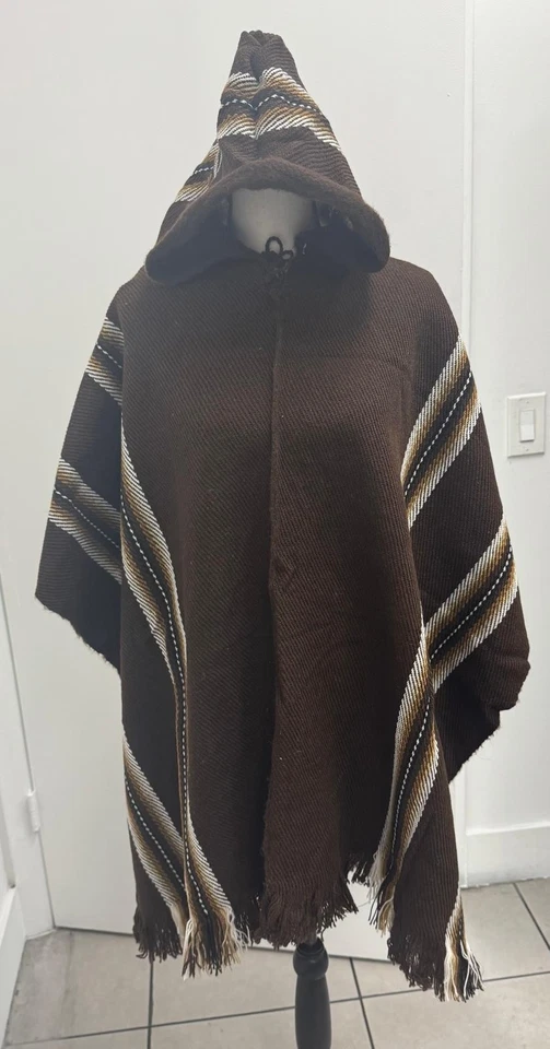 ALPACA Poncho UNISEX Handmade in Peru -Choose color prior shipping - Image 2 of 4