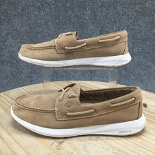 Sperry Shoes Mens 10 M Casual 2-Eye Lace Up Boat Sneakers STS15397 Brown Leather