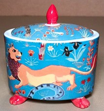 House of Hackney for Anthropologie Ceramic Lidded Jar Animals Floral