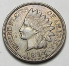 1897 INDIAN HEAD CENT,STRONG LIBERTY, DIAMONDS,VERY NICE BU COIN!!!!!(A10)
