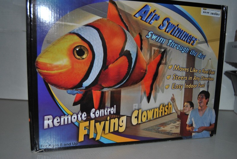 RC AIR SWIMMERS FLYING CLOWNFISH ARF KIT 57" LONG w/TAIL BY WILLIAM MARK CORP