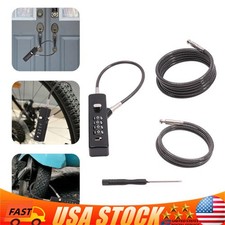 Steel Cable Combination Lock with 4-Digit Code and 3 Lengths of Cables