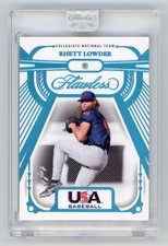 Rhett Lowder 2024 Panini Flawless Red White & Blue 1/1 Baseball Card Sealed