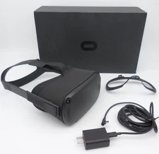 Meta Oculus Quest (1st Gen) 64GB VR Headset w AC Adapter & Glasses Spacer WORKS!