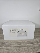 Habitat Square Glass Bathroom Flush Ceiling Light Clear Chrome Open Box New