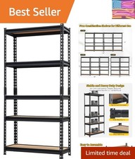 Boltless Assembly Garage Shelving - Heavy Duty 30"W x 12"D, 2000lbs Capacity