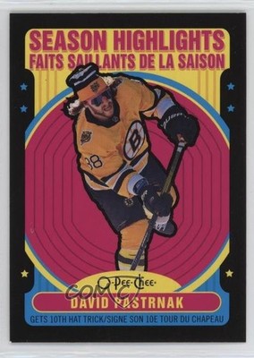 2021 O-Pee-Chee Season Highlights Retro Black Border 63/100 David Pastrnak 0m5h