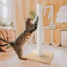 31.5 Tall Cat Scratching Post Oak Kitten Scratcher Paper Rope Post Tree