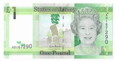 Jersey, 1 pound, ND (1993), P-20, QEII, UNC