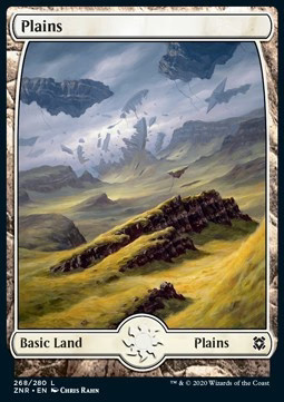 Magic/MTG Plains (V.3) ZNR-268 Land Englisch Excellent