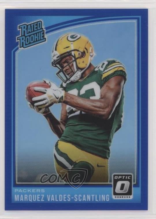 2018 Donruss Optic Rated Blue Prizm /149 Marquez Valdes-Scantling Rookie RC 0c6