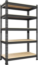 Muscle Rack 36"W X 18"D X 72"H 5-Tier Steel Shelving, Black, 2000 Lbs. Capacity